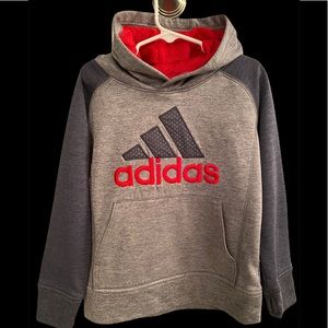Adidas boys💥athletic hooded sweatshirt size 5
